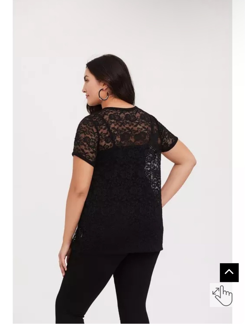 NWOT Torrid black lace top - Picture 4 of 14